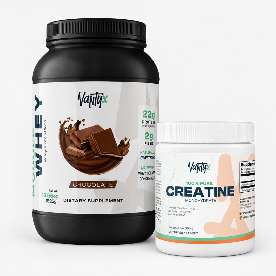 Whey + Creatine Performance Kit — Chocolate: Muscle Whey Chocolate and Creatine Monohydrate