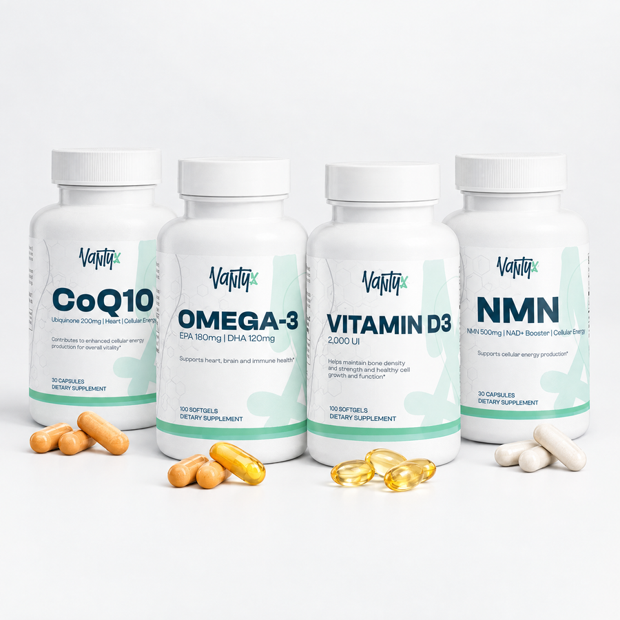 Vitality 40+ Kit: CoQ10, Omega-3, Vitamin D3 and NMN