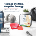 Energy Plus Strips Vantyx — Caffeine + L-Theanine + B12 Oral Strips · 30 Cranberry Strips