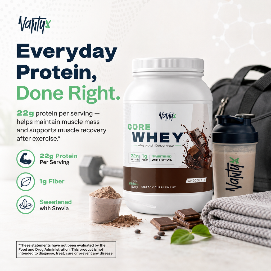 Core Whey Protein Concentrate — Chocolate, 839g