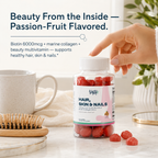 Hair, Skin & Nails Gummies  Vantyx — Biotin 6000mcg + Collagen + Multivitamin · 60 Passion Fruit Gummies