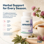 Vantyx Afrodits — Black Cohosh, Dong Quai, Red Clover & Chasteberry Blend · 60 Capsules