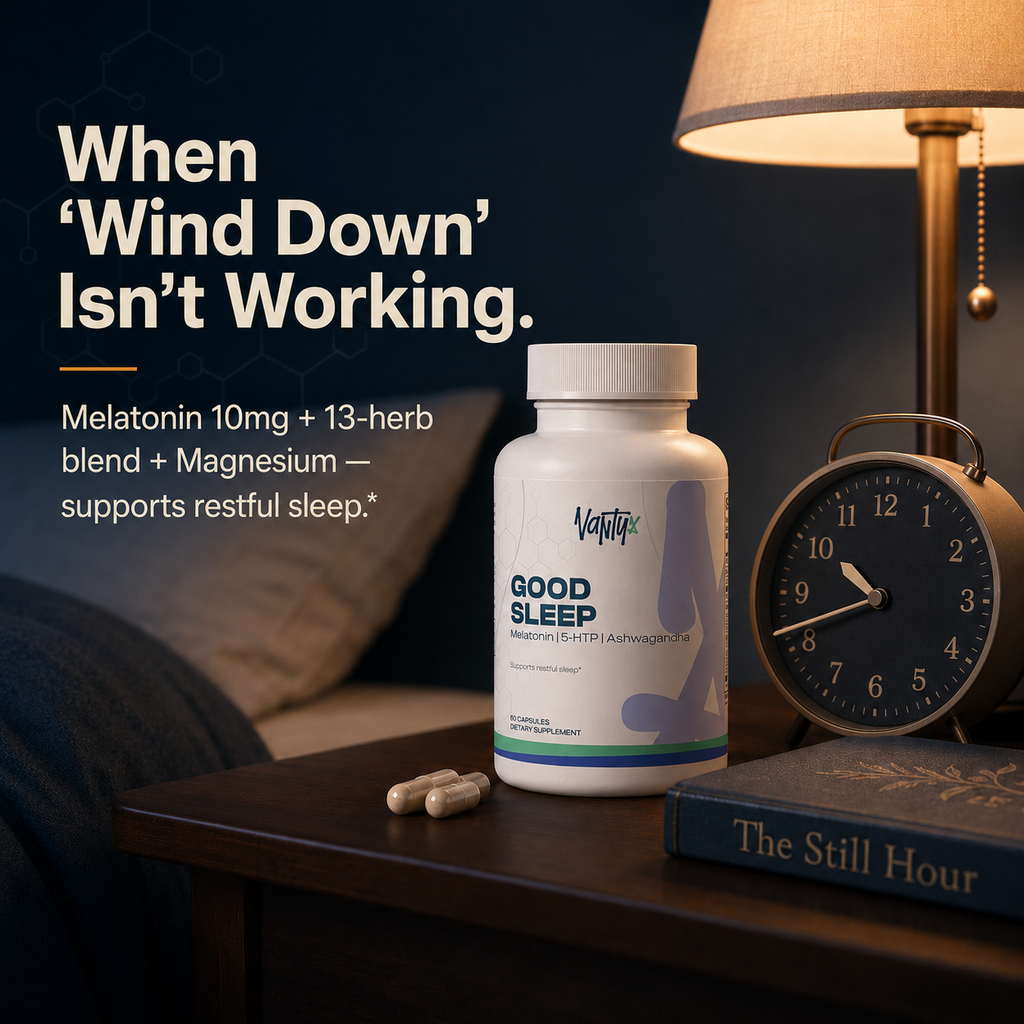 Good Sleep Capsules Vantyx — Melatonin 10mg + 13-Ingredient Sleep Blend · 60 Capsules