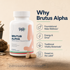Brutus Alpha Vantyx — Men's Vitality Tablets with Tongkat Ali, Maca, Tribulus & Zinc · 60 Tablets