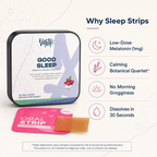 Good Sleep Strips Vantyx — Melatonin + Valerian + Lavender + Chamomile · 30 Raspberry Oral Strips
