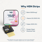 Hair, Skin & Nails Strips Vantyx — Biotin 5000mcg + Vitamin D3 + Folate · 30 Orange Oral Strips