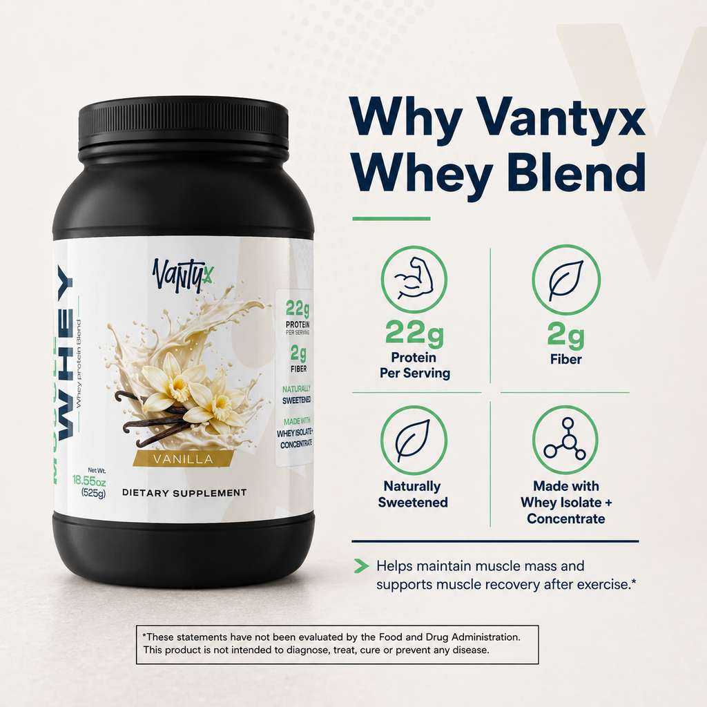 Muscle Whey Protein Blend — Vanilla, 525g