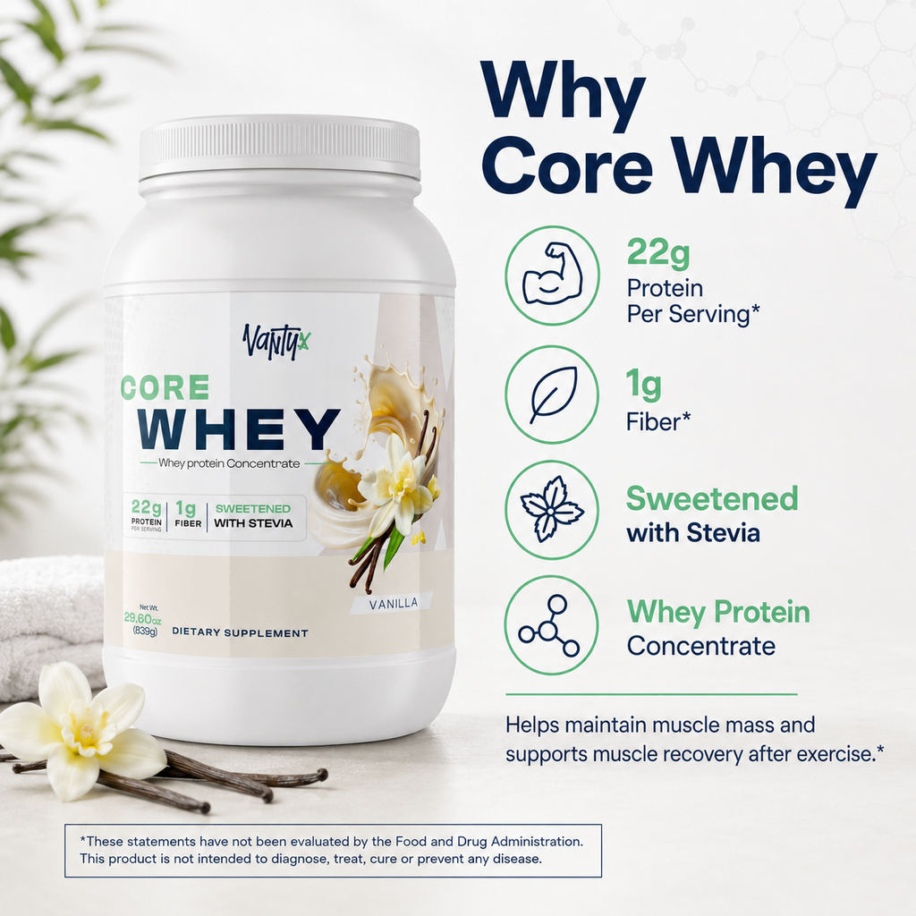 Core Whey Protein Concentrate — Vanilla, 839g