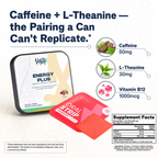 Energy Plus Strips Vantyx — Caffeine + L-Theanine + B12 Oral Strips · 30 Cranberry Strips