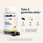 Neuro Gummies — Mushroom Extract Complex with Lion's Mane, Reishi, Cordyceps & Chaga · 60 Raspberry Gummies