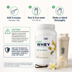 Core Whey Protein Concentrate — Vanilla, 839g
