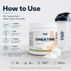Creatine Monohydrate 100% Pure Vantyx — 5g per Scoop · 250g (50 Servings) · Unflavored