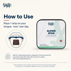 Super Iron Oral Strips Vantyx — Iron + Folate · 30 Raspberry Oral Strips