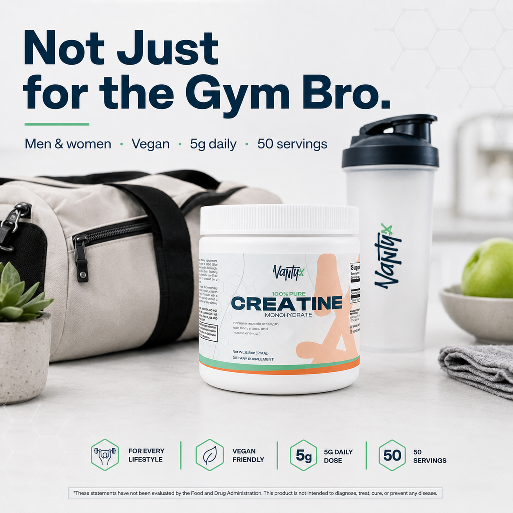 Creatine Monohydrate 100% Pure Vantyx — 5g per Scoop · 250g (50 Servings) · Unflavored
