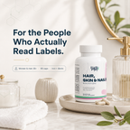 Hair, Skin & Nails Essentials Vantyx — Multivitamin + Iron + Biotin 5000mcg + Botanical Blend · 60 Capsules