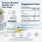 Omega-3 Fish Oil 1,000mg — EPA 180mg + DHA 120mg · Heart, Brain & Immune · 100 Softgels