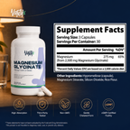 Magnesium Glycinate 275mg — Fully Chelated, High-Absorption Formula · 90 Capsules