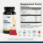 Brain Gummies Vantyx — Complejo energético de Cordyceps con GABA, Ginkgo y DMAE · 30 gomitas de fresa