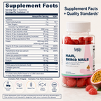 Hair, Skin & Nails Gummies  Vantyx — Biotin 6000mcg + Collagen + Multivitamin · 60 Passion Fruit Gummies