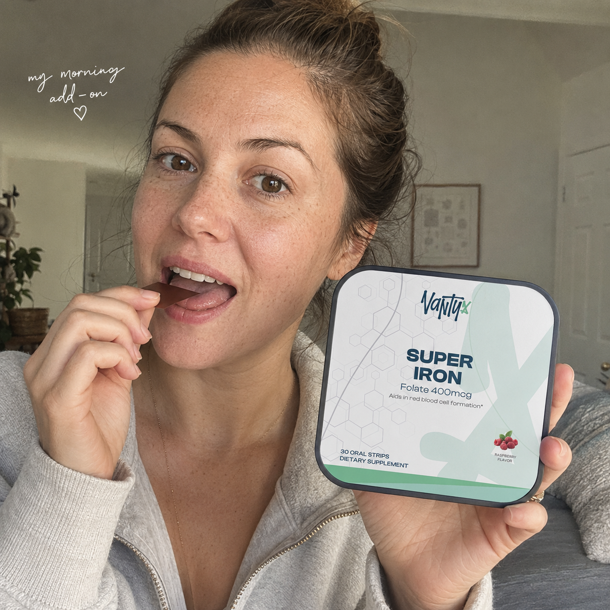Super Iron Oral Strips Vantyx — Iron + Folate · 30 Raspberry Oral Strips