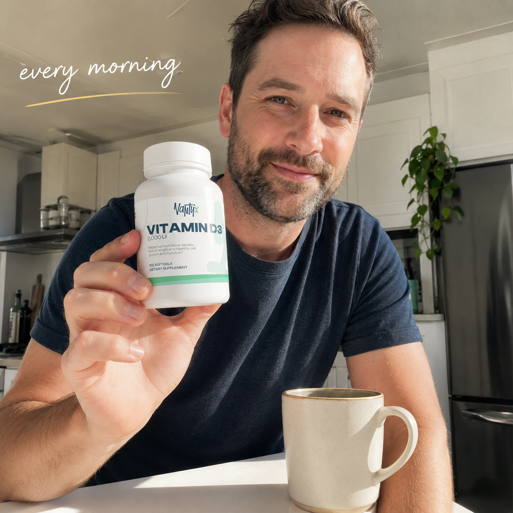 Vitamin D3 2,000 IU Vantyx — Bone, Immune & Daily Wellness · 100 Softgels (100-day supply)