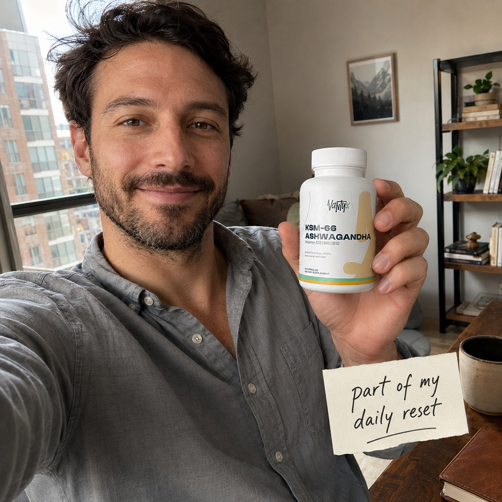 Ashwagandha KSM-66 Vantyx — Apoyo para el Estrés, la Energía y la Vitalidad · 60 Cápsulas Vegetarianas