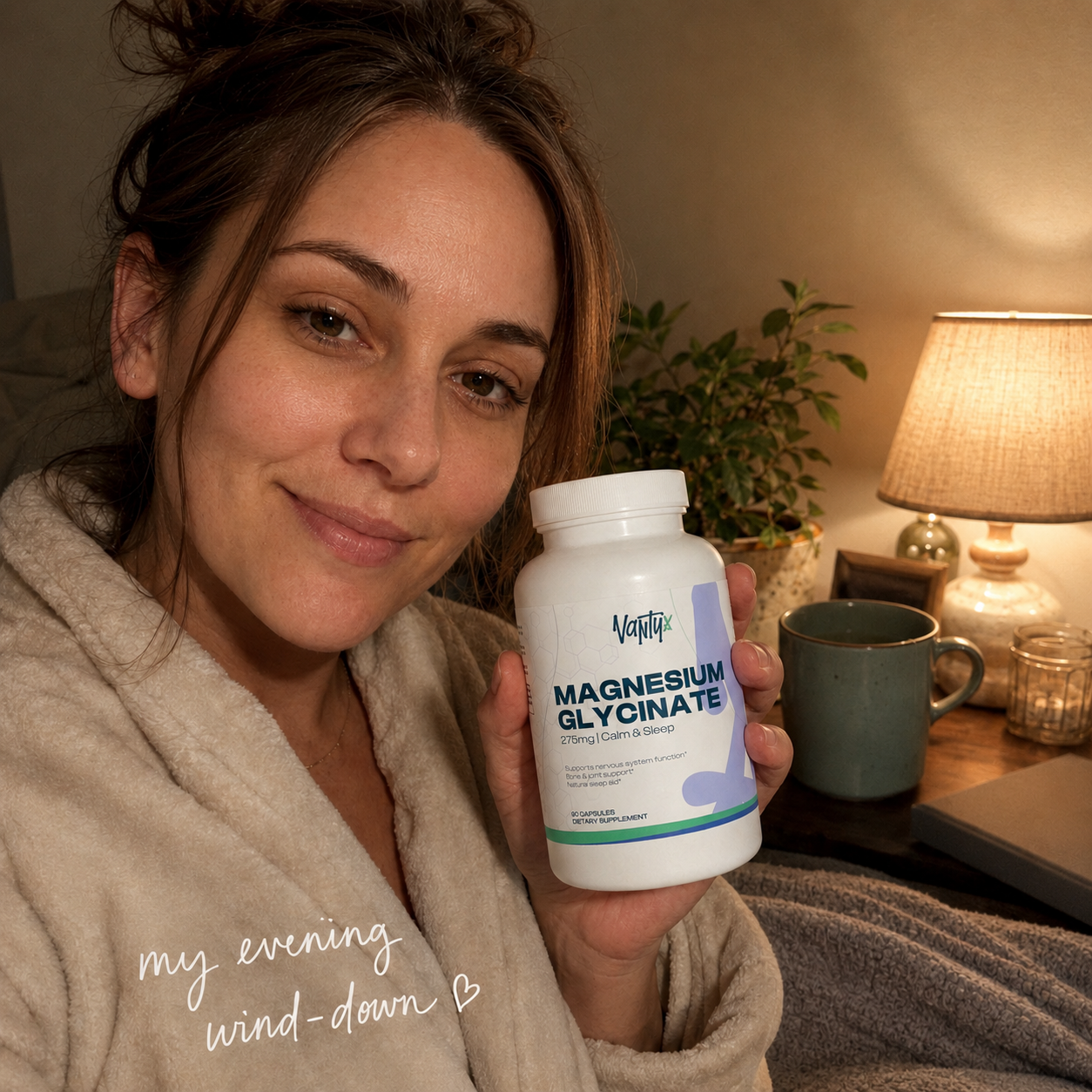 Magnesium Glycinate 275mg — Fully Chelated, High-Absorption Formula · 90 Capsules