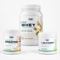 Total Performance Kit — Vanilla: Core Whey Vanilla, Creatine Monohydrate and L-Glutamine