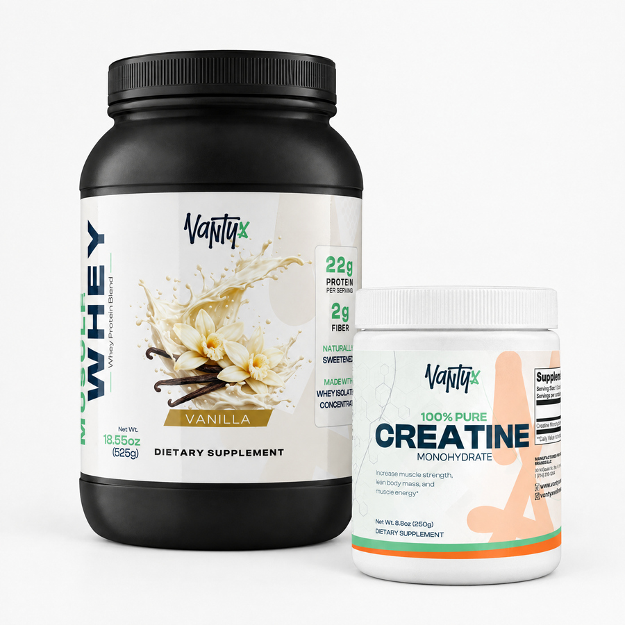 Whey + Creatine Performance Kit — Vanilla: Muscle Whey Vanilla and Creatine Monohydrate