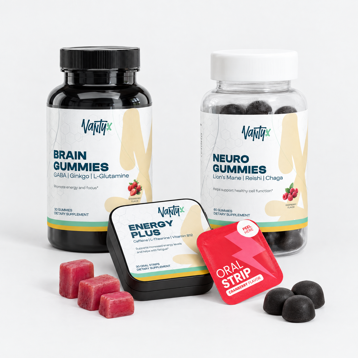 Energy & Focus Kit: Energy Plus Strips, Brain Gummies and Neuro Gummies