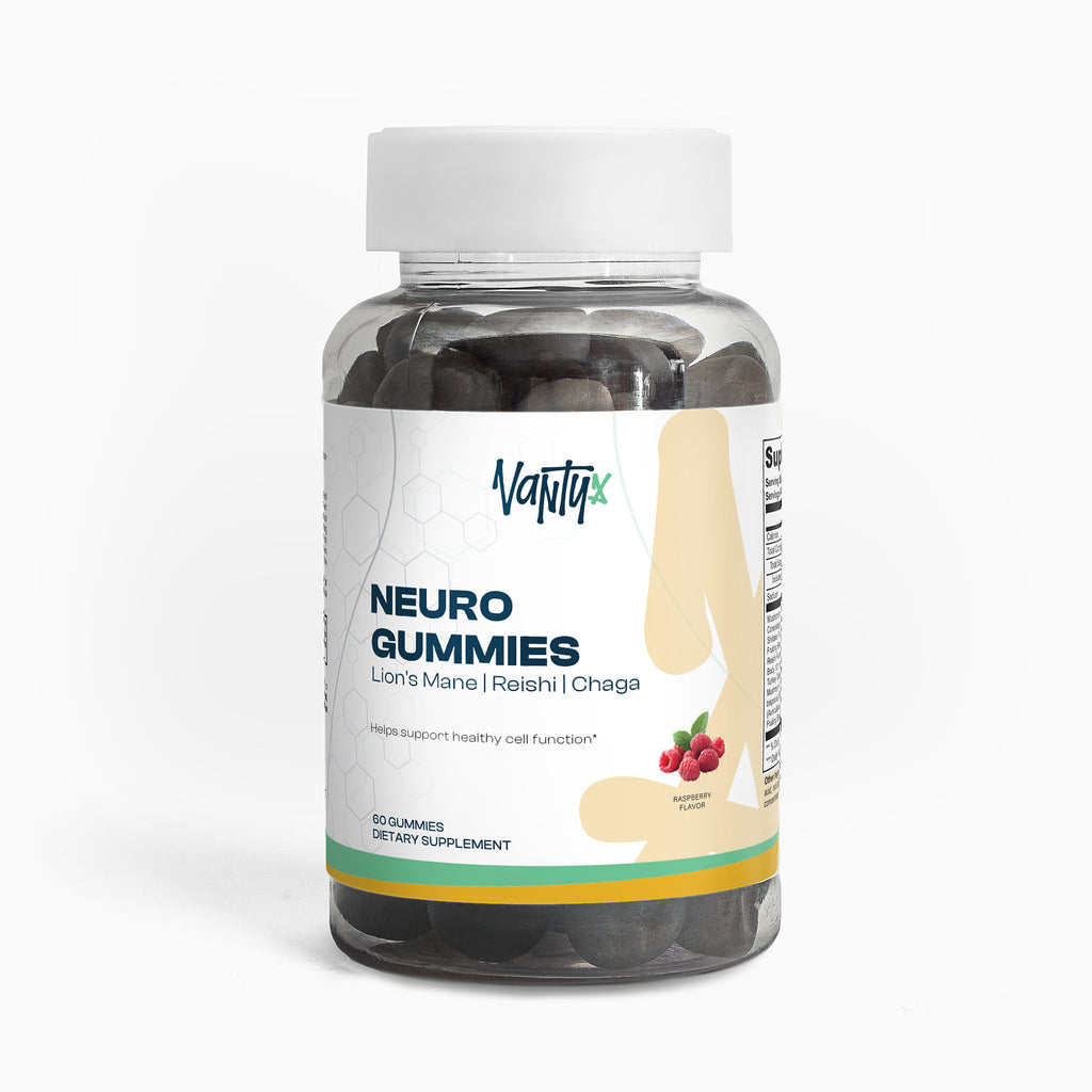 Neuro Gummies — Mushroom Extract Complex with Lion's Mane, Reishi, Cordyceps & Chaga · 60 Raspberry Gummies
