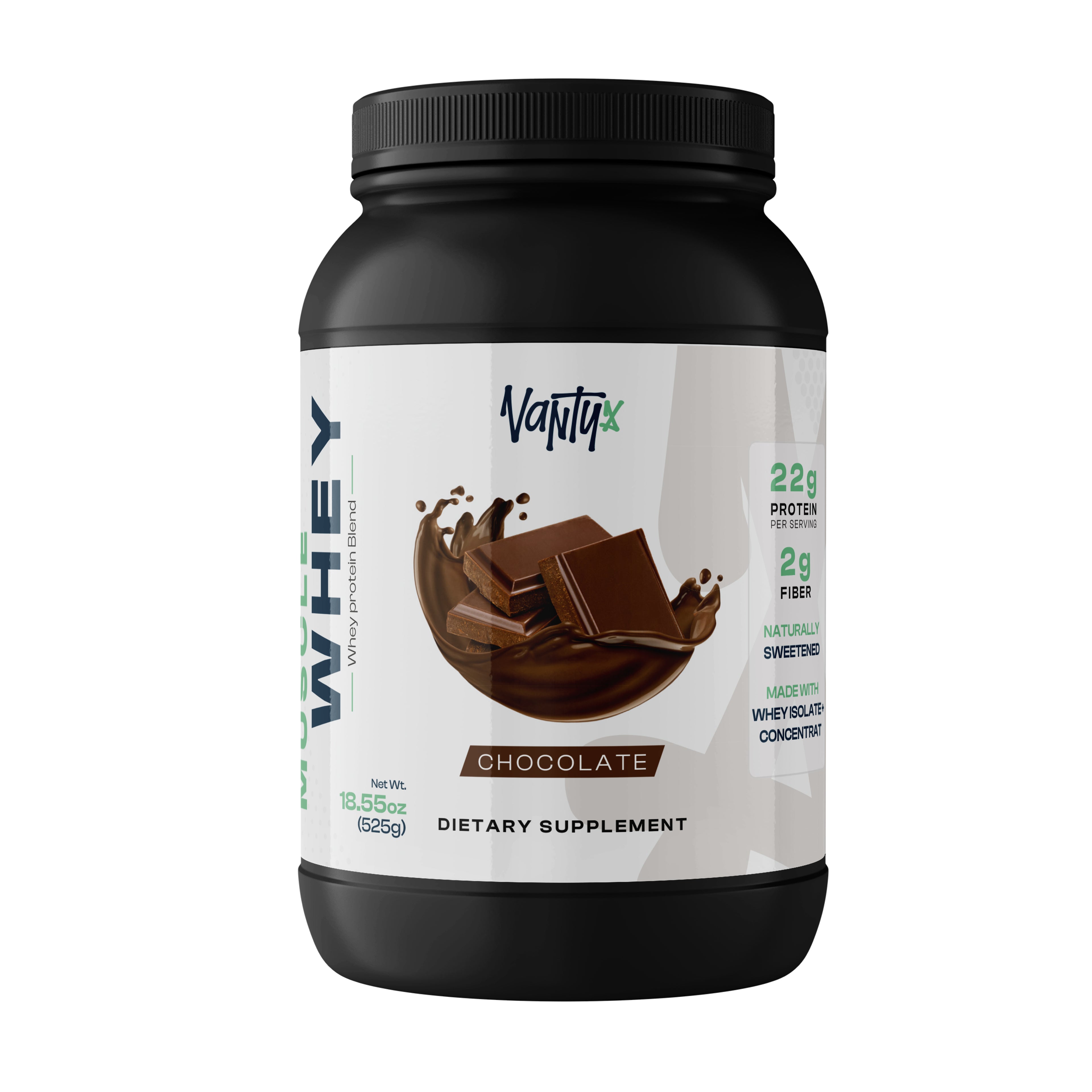 Muscle Whey Protein Blend — Chocolate, 525g