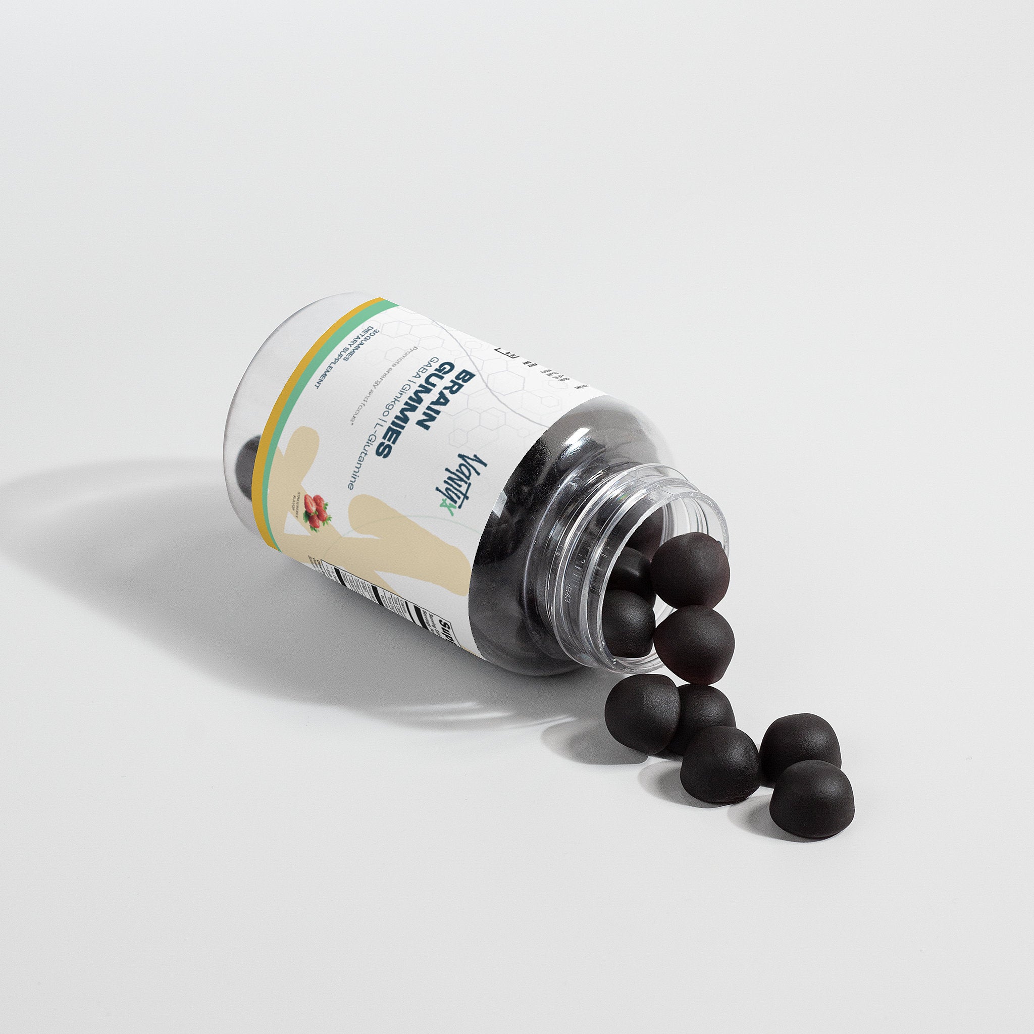 Brain Gummies Vantyx — Complejo energético de Cordyceps con GABA, Ginkgo y DMAE · 30 gomitas de fresa