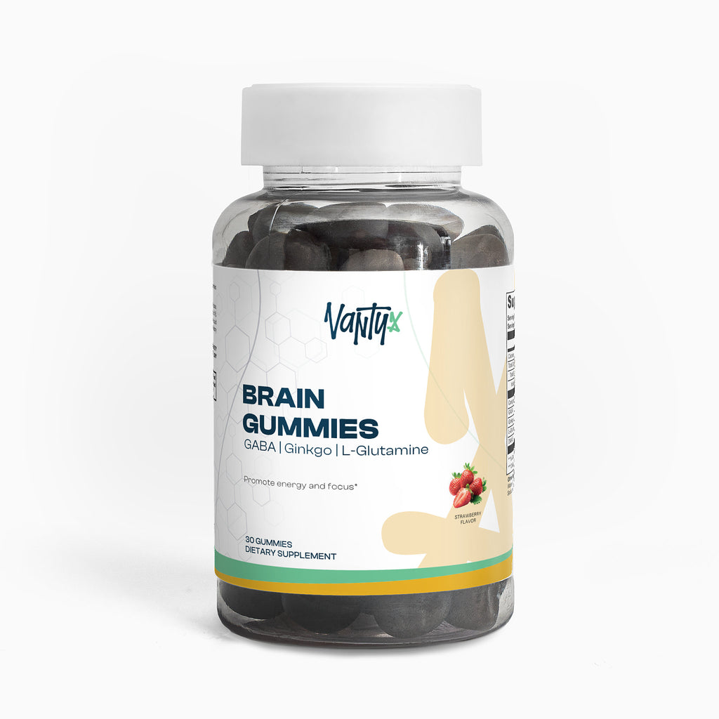 Brain Gummies Vantyx — Cordyceps Energy Complex with GABA, Ginkgo & DMAE · 30 Strawberry Gummies