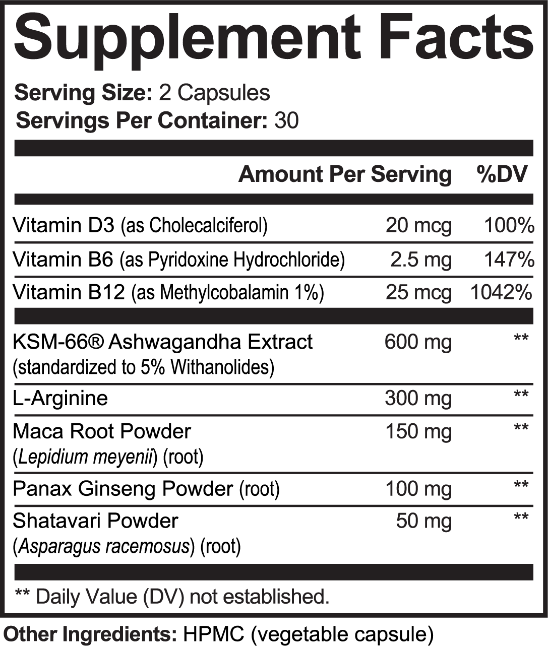 Ashwagandha KSM-66 Vantyx — Apoyo para el Estrés, la Energía y la Vitalidad · 60 Cápsulas Vegetarianas