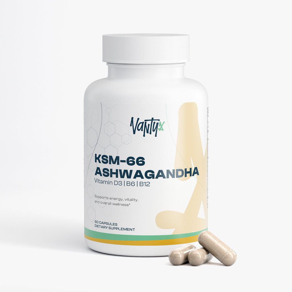 Ashwagandha KSM-66 Vantyx — Stress, Energy & Vitality Support · 60 Vegetarian Capsules