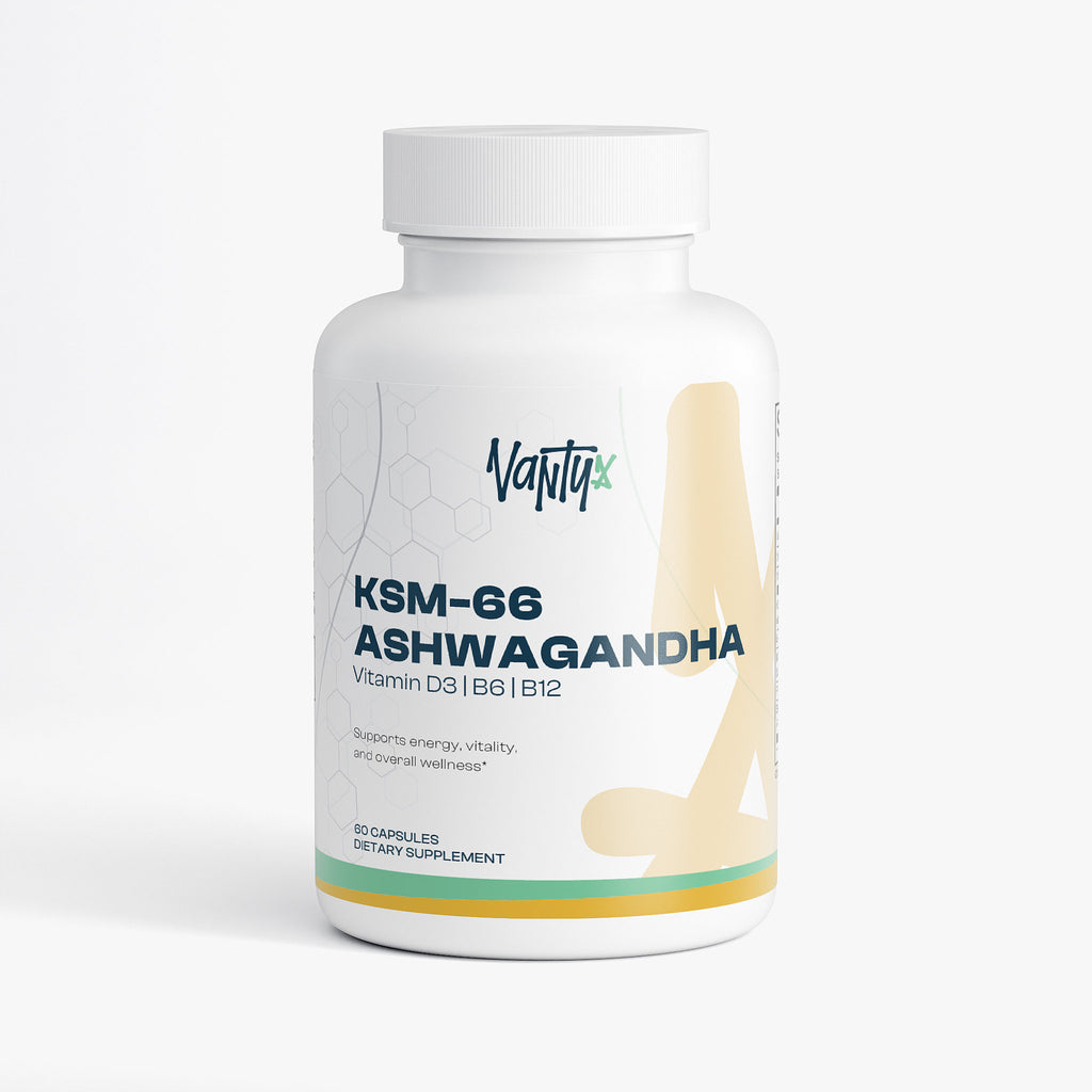 Ashwagandha KSM-66 Vantyx — Stress, Energy & Vitality Support · 60 Vegetarian Capsules