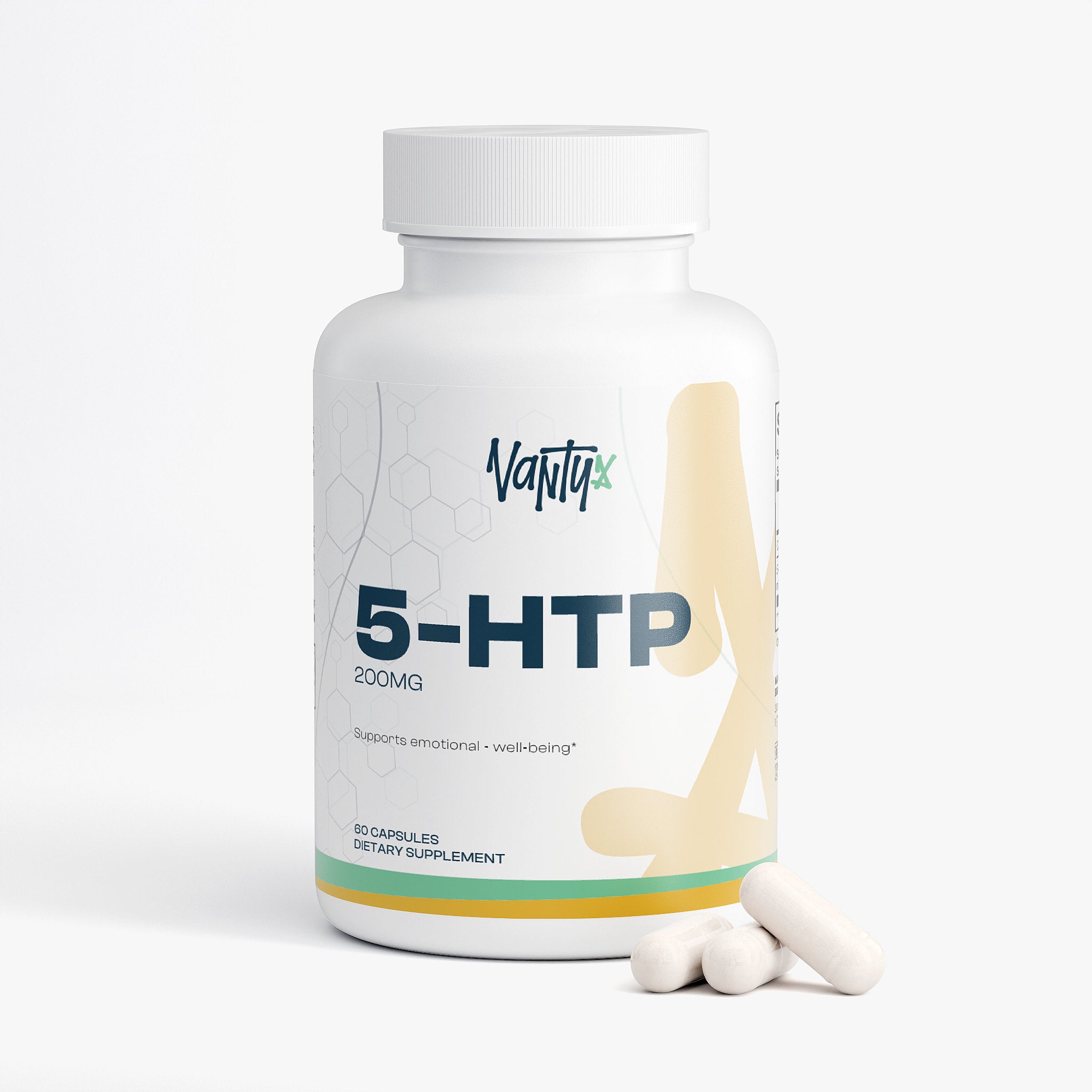 5-HTP 200mg Vantyx — Apoyo para el Ánimo y el Sueño de Griffonia simplicifolia · 60 Cápsulas Vegetarianas