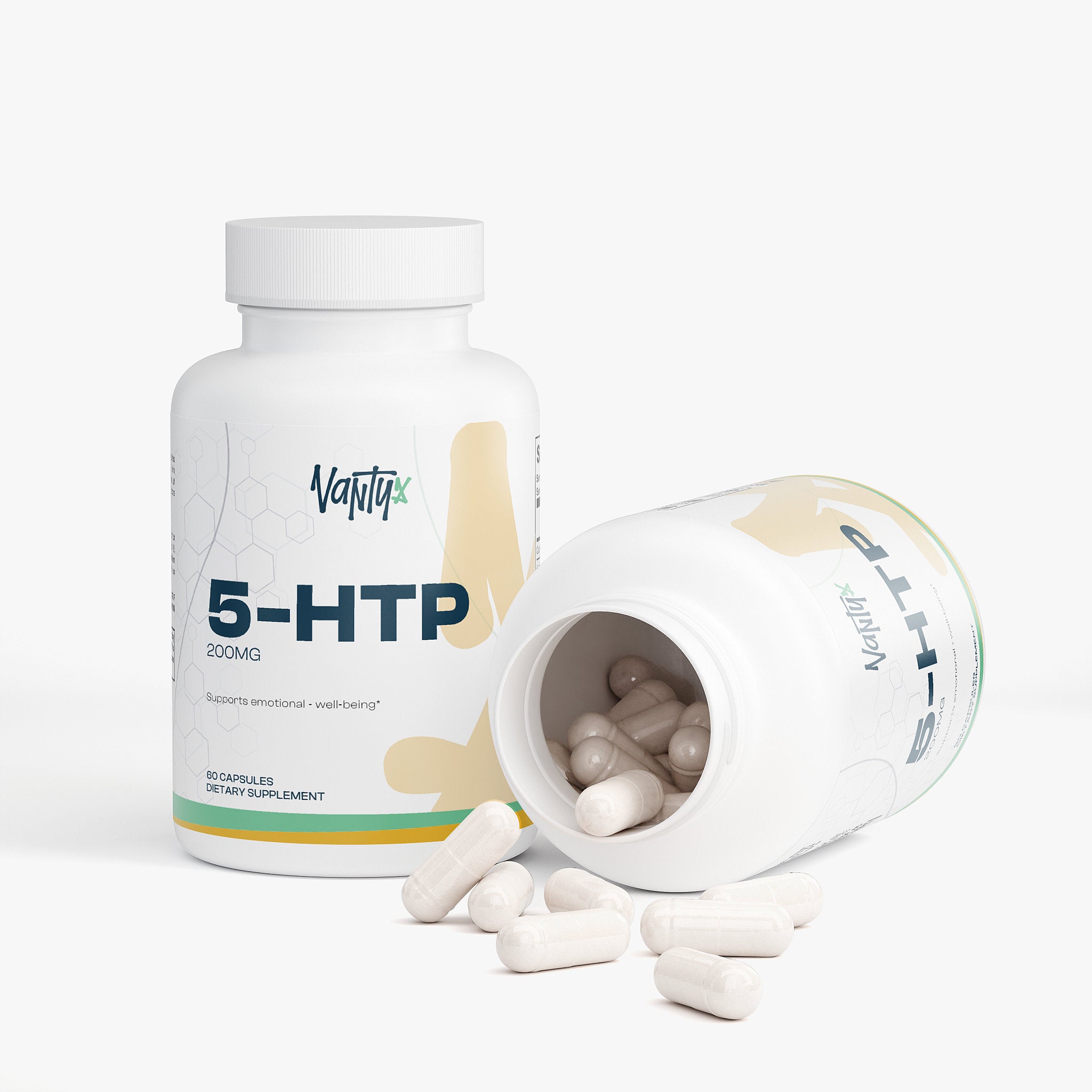 5-HTP 200mg Vantyx — Apoyo para el Ánimo y el Sueño de Griffonia simplicifolia · 60 Cápsulas Vegetarianas