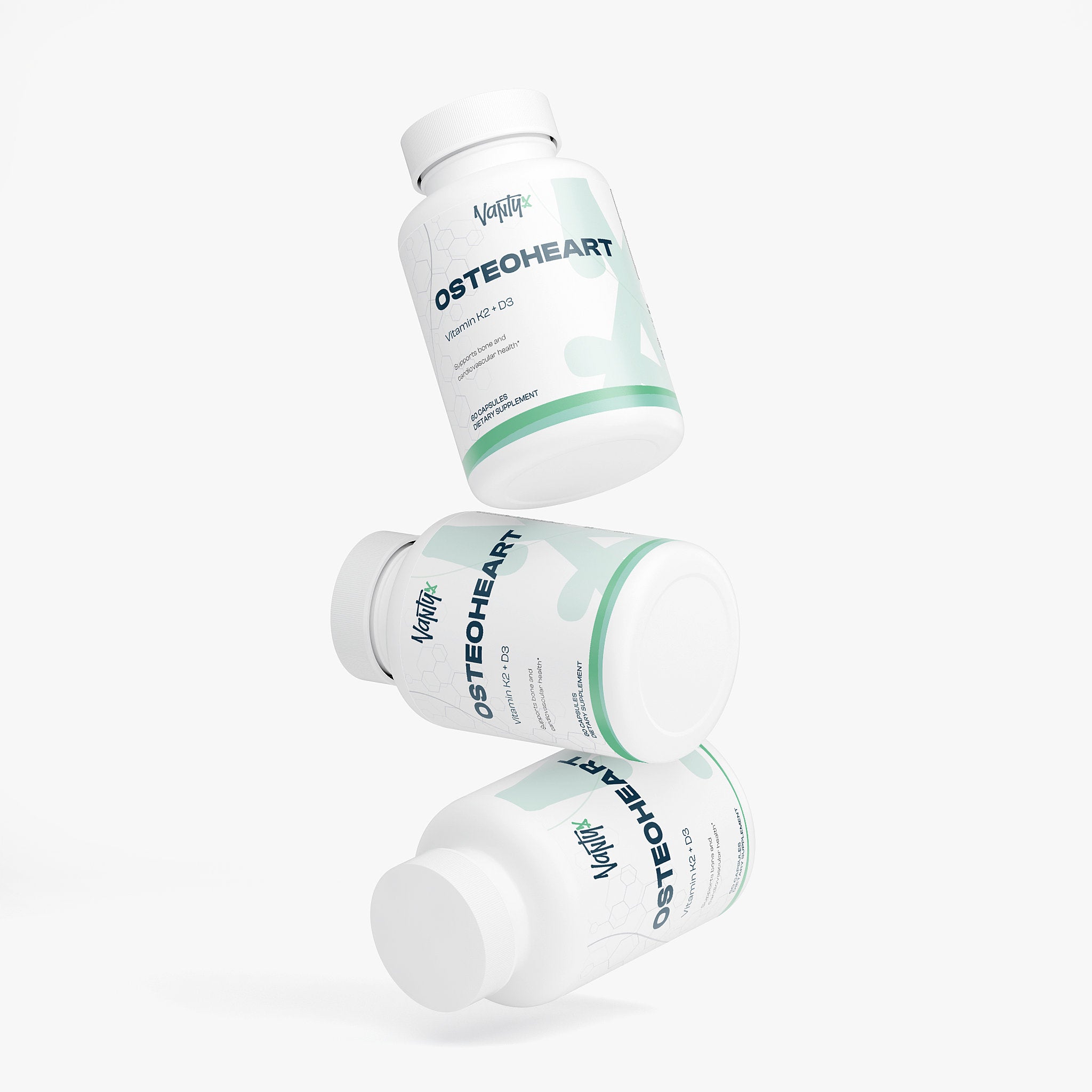 Osteoheart Vantyx — Apoyo Óseo y Cardíaco con Vitamina K2 (MK-7) + D3 + Calcio + BioPerine · 60 Cápsulas