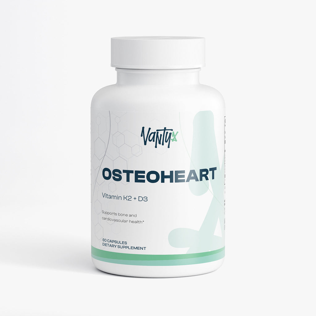 Osteoheart Vantyx — Apoyo Óseo y Cardíaco con Vitamina K2 (MK-7) + D3 + Calcio + BioPerine · 60 Cápsulas