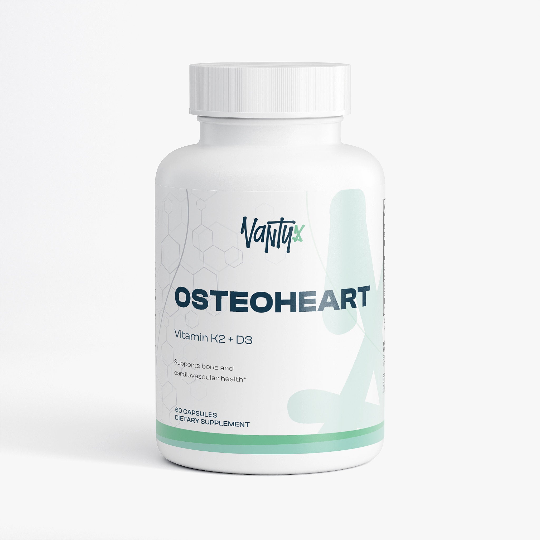 Osteoheart Vantyx — Apoyo Óseo y Cardíaco con Vitamina K2 (MK-7) + D3 + Calcio + BioPerine · 60 Cápsulas