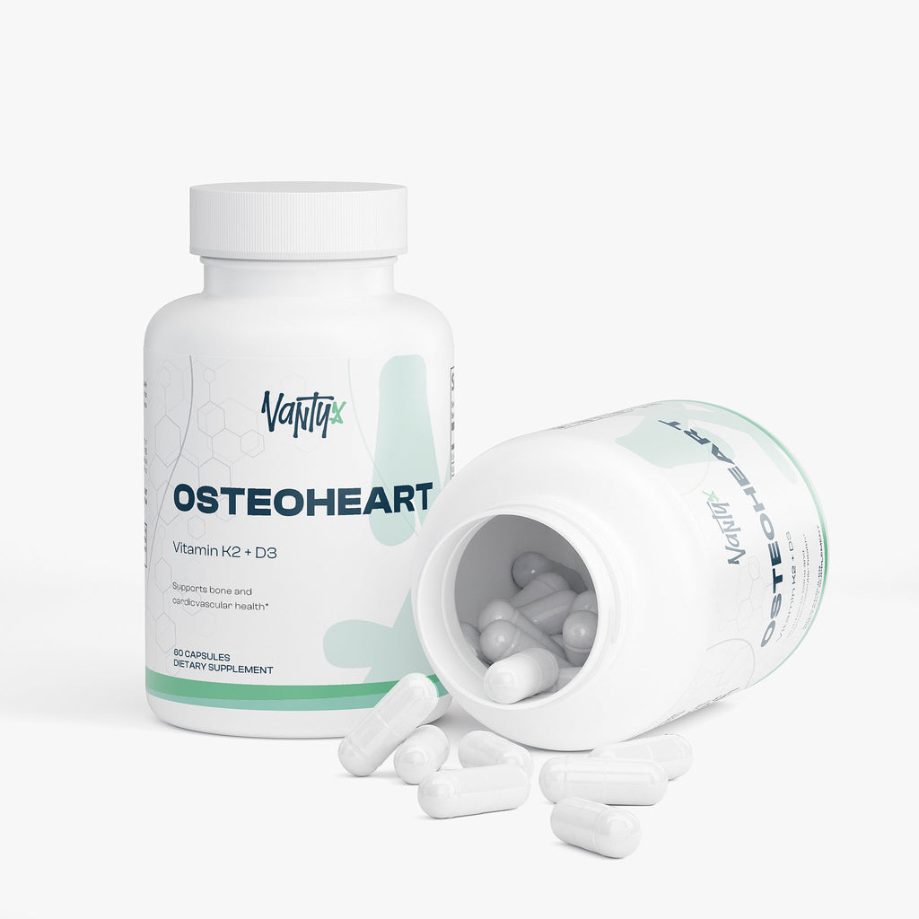Osteoheart Vantyx — Apoyo Óseo y Cardíaco con Vitamina K2 (MK-7) + D3 + Calcio + BioPerine · 60 Cápsulas