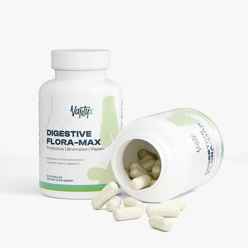 Mezcla profesional de enzimas digestivas — Makzyme-Pro + Lactobacillus + Bromelina + Papaína · 60 Cápsulas