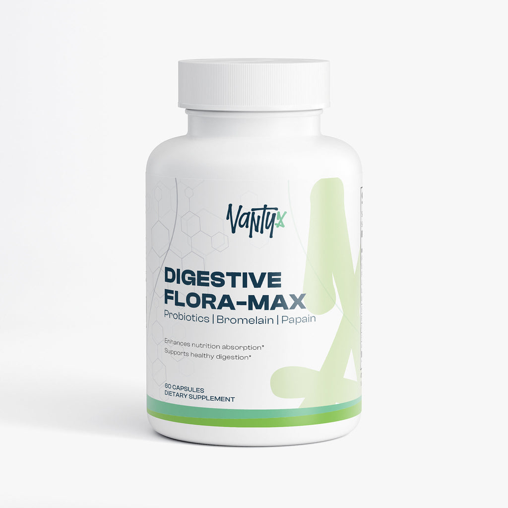 Mezcla profesional de enzimas digestivas — Makzyme-Pro + Lactobacillus + Bromelina + Papaína · 60 Cápsulas