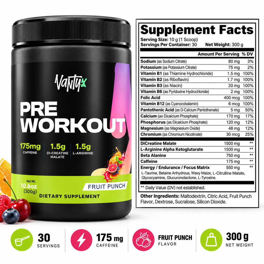 Pre-workout Powder (Fruit Punch)